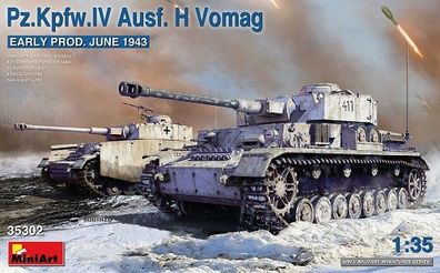 Miniart 35302 - 1:35 Pz. Kpfw. IV Ausf. H Vomag. Early Prod. (June 1943) - Neu