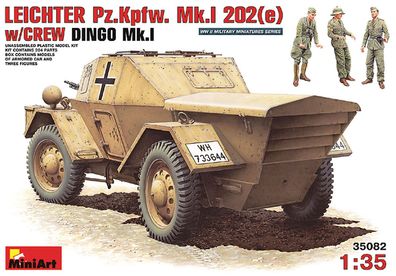 Miniart 35082 - 1:35 Leichter PzKpfWg Mk. I 202 ( e) with Crew Dingo Mk. I