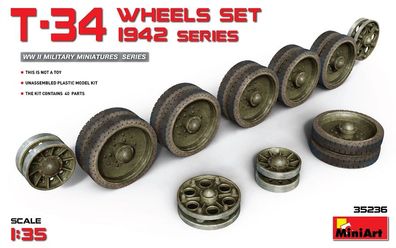 Miniart 35236 - 1/35 T-34 Wheels Set 1942 Series - Neu
