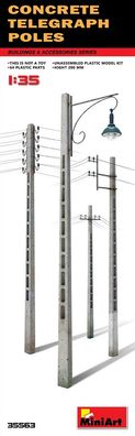 Miniart 35563 - 1/35 Concrete Telegraph Poles - Neu