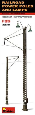 Miniart 35570 - 1/35 Railroad Power Poles And Lamps - Neu
