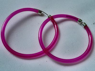 Ohrringe Creolen rosa neonfarben ca ,5 cm
