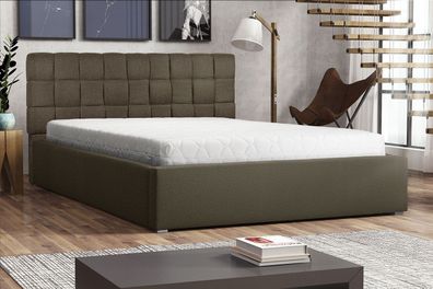 Polsterbett Lund mit Gerolltes Lattenrost Doppelbett Modern Schlafzimmer Bett