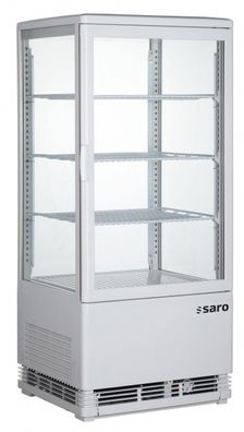 Kühlvitrine Modell SC 80 weiß Kuchentheke Umluft 78 L 428x386x960 Gastlando