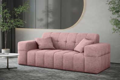 Sofa Designersofa NANCY 2-Sitzer in Stoff Perfekt Harmony Altrosa