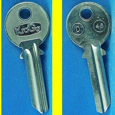 KraGa D46 - KFZ Schlüsselrohling mit Lagerspuren