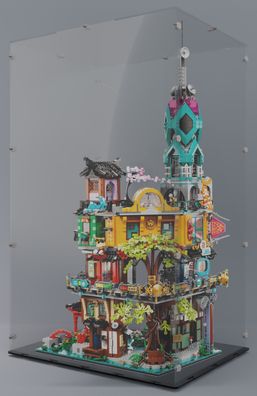 Acrylglas Vitrine Haube für Ihr LEGO Modell Die Gärten von Ninjago City 71741
