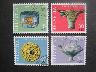 Schweiz Pro Patria MiNr. 1031-1034 gestempelt (AD 648)