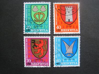 Schweiz Pro Juventute MiNr. 1210-1213 gestempelt (AD 550)