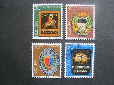 Schweiz Pro Patria MiNr. 1199-1202 gestempelt (AD 649)