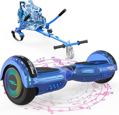 MEGA MOTION Hoverboards mit Hoverkart für Kinder, 6.5 Zoll Hoverboards mit Bluetooth