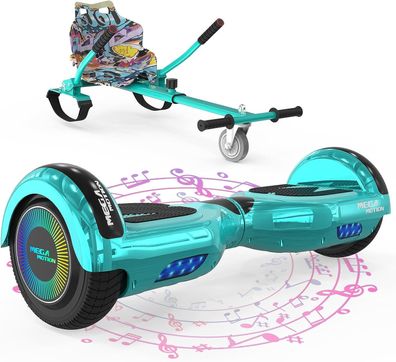 MEGA MOTION Hoverboards mit Hoverkart für Kinder, 6.5 Zoll Hoverboards mit Bluetooth