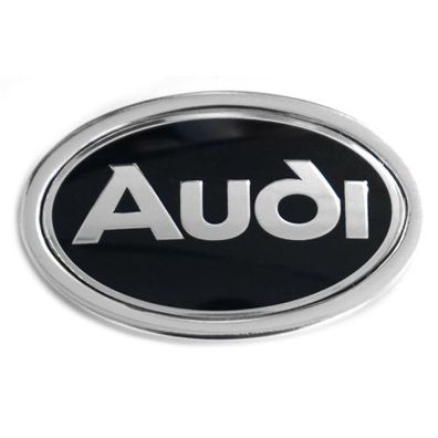 Original Audi Zeichen Kotflügel Emblem Plakette schwarz/ chrom 895853621A01C