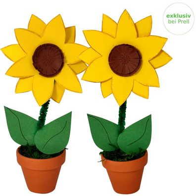 Bastelset Sonnenblumen vorgedruckt, 12 Stück