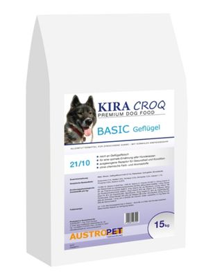 Kira- Premium DOG FOOD Basic - Geflügel 15kg. Trockenfutter