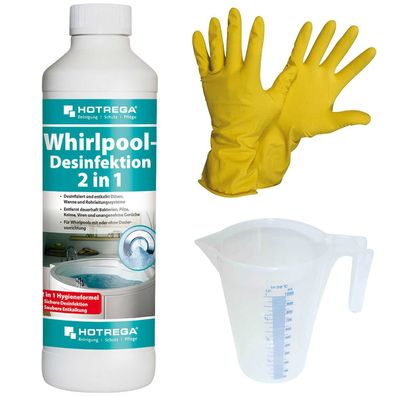 Hotrega Whirlpool Desinfektion 500ml Whirlpool Reiniger inkl 1L Messbecher