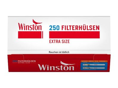 Winston © Extra - 250 King Size Zigaretten Filterhülsen - Zigarettenhülsen Hülse