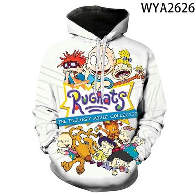 Kinder Rugrats in Paris 3D Hoody Chuckie Tommy Angelica Pullover Lulu Lil Sweatshirt