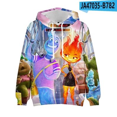 Kinder Elemental 3D Hoody Unlikely Friends Pullover Ember Wade Freizeit Sweatshirt