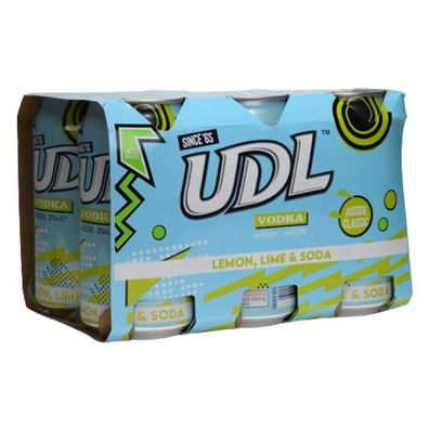UDL Vodka Premix Lemon, Lime & Soda 4.0 % vol. 6x375 ml