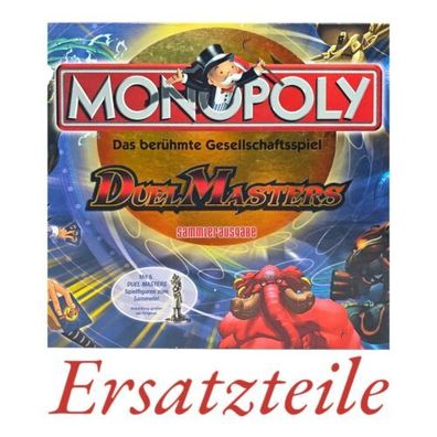 Monopoly Duel Masters Sammlerausgabe Ersatzteile Zubehör Karten Hotels Häuser