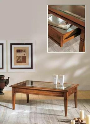 Wohnzimmer Holz Beistell Italien Stil Tisch Couchtisch Beistelltisch Tische