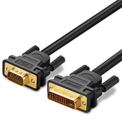 Ugreen Kabel Kabel DVI-I (Dual Link - 24 + 5) - VGA 2m schwarz (DV102)