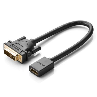 Ugreen Kabel Adapterkabel DVI (männlich) - HDMI (weiblich) 0,15m schwarz (20118)