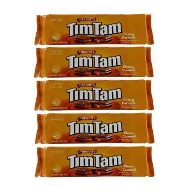 Tim Tam Chewy Caramel Biscuit Schokokeks Pack of 5 5x175 g