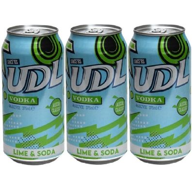UDL Vodka Premix Lime & Soda 4.0 % vol. 3x375 ml