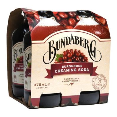 Bundaberg Burgundee Creaming Soda - Australian Import 4x375 ml