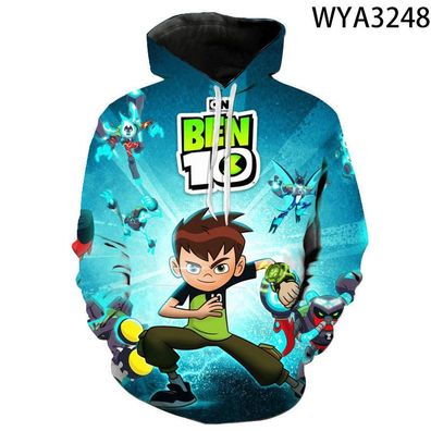 Kinder Ben 10 3D Hoody Alien Force Gwen Ben Tennyson Diamondhead Pullover Sweatshirt