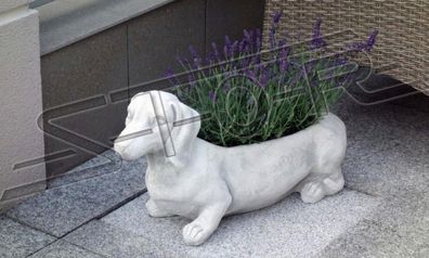 Blumenkübel Pflanz Kübel Dekoration Figur Blumentöpfe Garten Vasen Hund S103113
