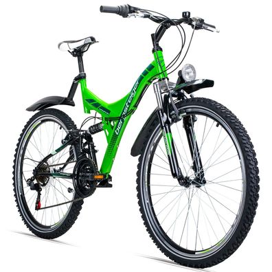 Bergsteiger Memphis 26 Zoll Mountainbike, geeignet ab 150 cm, Dynamo-Licht, StVZO, Sh