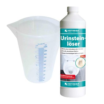 Hotrega Urinsteinlöser Urinsteinentferner Urinlöser 1L Konzentrat mit Messbecher
