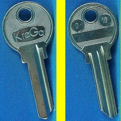 KraGa D16 - KFZ Schlüsselrohling mit Lagerspuren