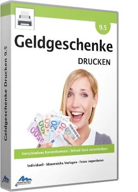 Geldgeschenke Drucken 9.5 Professional - Druckstudio - PC Download Version