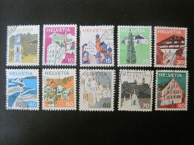 Schweiz MiNr. 1003-1012 gestempelt (AD 014)