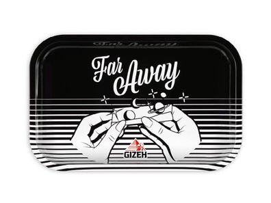 GIZEH © Far Away - Tablett Metal Rolling Tray Drehunterlage für Tabak Kollektion