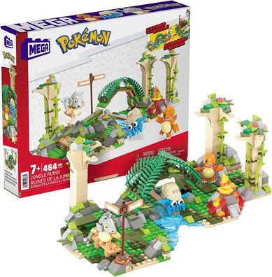 Mattel Mega Construx HDL86 - Pokémon Dschungel-Ruinen Bauset, Spielset mit 464 ...