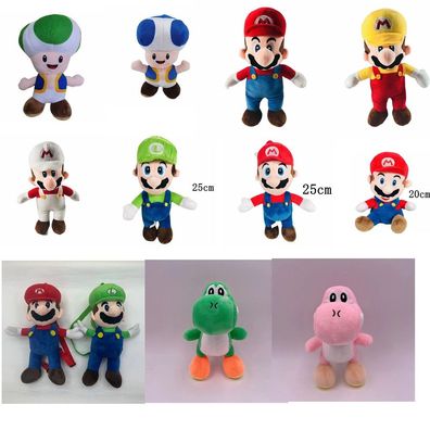 Super Mario Plüsch Spielzeuge Puppe für Kinder&Fans Luigi Toad Peach Gefüllte Toy