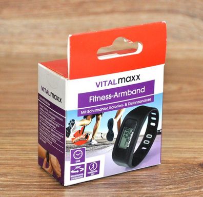 Fitness-Armband VITALmaxx Armband Uhr Schrittzähler Kalorienverbrauch Smart NEU