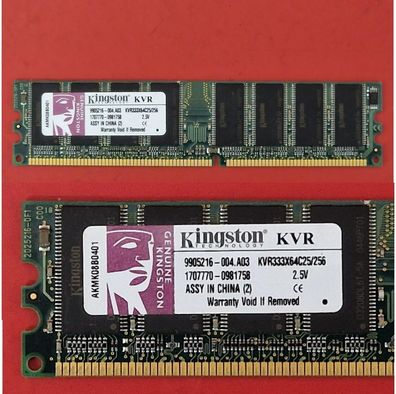 Kingston KVR333X64C25/256 256MB PC2700 333MHz Desktop DDR Arbeitsspeicher