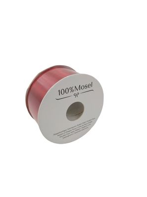 Mosel Satinband Rot (50 mm x 25 m) matt glänzendes Geschenkband Schleifenband