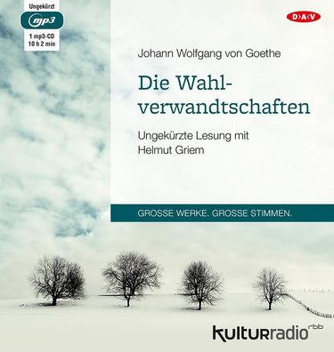 Die Wahlverwandtschaften, 1 Audio-CD, 1 MP3 Software Grosse Werke.
