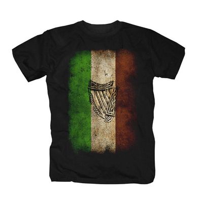 Irish Irland Insel Klee Great Britain Ireland Retro Fahne Flagge S-5XL T-Shirt
