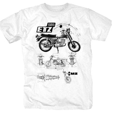 MZ ETZ 250 DDR Motorrad Ostdeutschland ADMV Simson AWO T-Shirt S-5XL