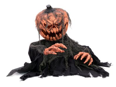 Kürbismonster - bewegte 50cm Halloween Figur mit Licht und Geräuschen