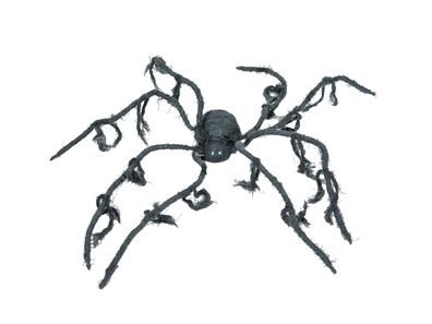 Große bewegte Halloween Spinne 110x8cm blinkende Augen Geräusche