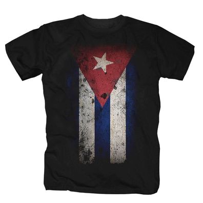 Cuba Kuba Retro Fidel Castro Che Guevara Flag Fahne Flagge T-Shirt S-5XL